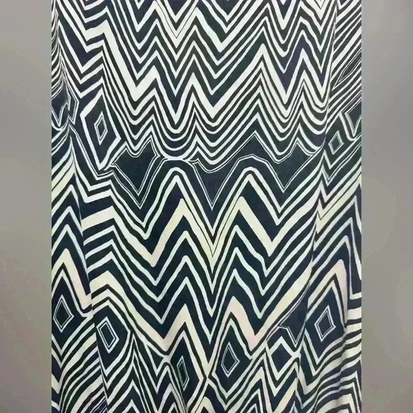 Express Silk Blouson Dress, Women’s Size Small, Geometric Black & Cream, Y2K - Picture 6 of 16